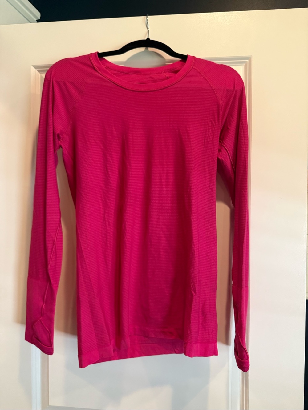 lululemon athletica Long Sleeve Performance Tee in Bright Pink